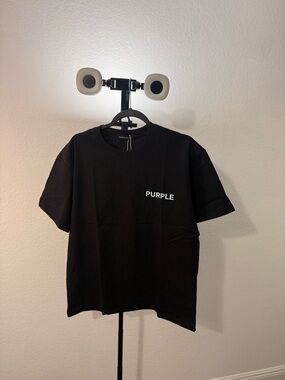 PURPLE Logo Black Tee